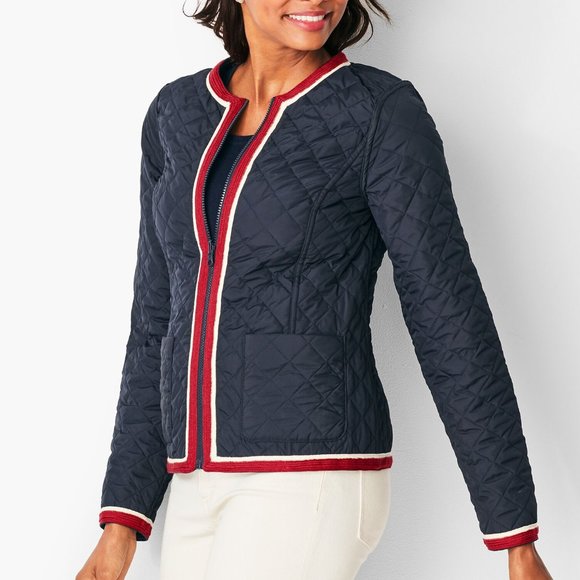 NWOT Talbots reversible quilted short jacket, XL - Picture 2 of 7